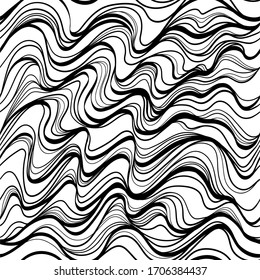 geometric wave pattern thin lines silhouette