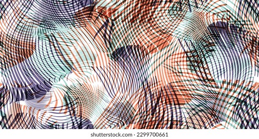 Geometric Wave Print. Seamless graphic pattern. Vector illustration