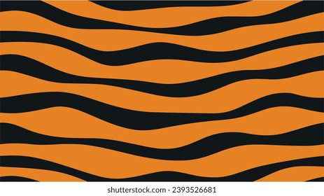 Geometric wave, print. Seamless pattern with tiger spots. Pasta ornament, vector doodle illustration. Retro tiger stripes distorted backdrop. Fluid 2D illustration of modern movement.