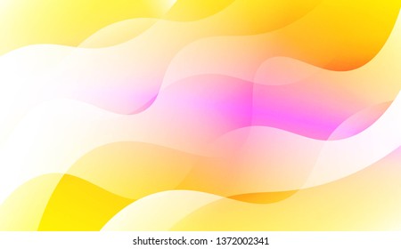 Geometric Wave Shape with Colorful Gradient Color Background Wallpaper. For Your Design Ad, Banner, Cover Page. Vector Illustration