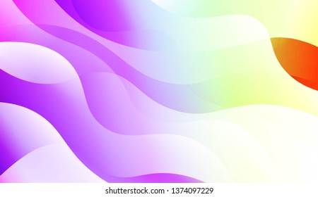 Geometric Wave Shape with Colorful Gradient Color Background Wallpaper. For Your Design Ad, Banner, Cover Page. Vector Illustration
