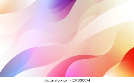 Geometric Wave Shape with Colorful Gradient Color Background Wallpaper. For Your Design Ad, Banner, Cover Page. Vector Illustration