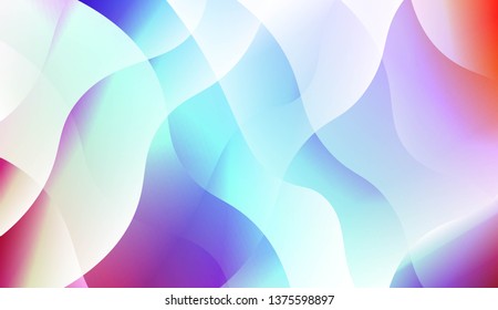 Geometric Wave Shape with Colorful Gradient Color Background Wallpaper. For Your Design Ad, Banner, Cover Page. Vector Illustration