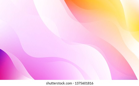 Geometric Wave Shape with Colorful Gradient Color Background Wallpaper. For Your Design Ad, Banner, Cover Page. Vector Illustration