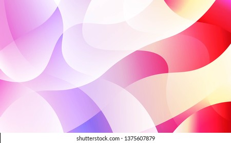 Geometric Wave Shape with Colorful Gradient Color Background Wallpaper. For Your Design Ad, Banner, Cover Page. Vector Illustration