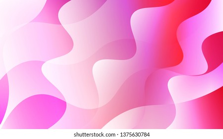 Geometric Wave Shape with Colorful Gradient Color Background Wallpaper. For Your Design Ad, Banner, Cover Page. Vector Illustration