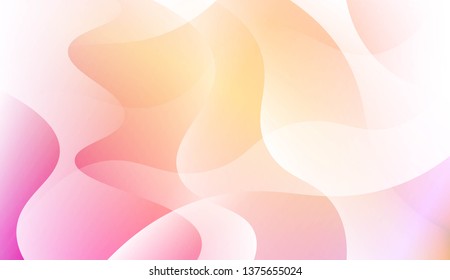 Geometric Wave Shape with Colorful Gradient Color Background Wallpaper. For Your Design Ad, Banner, Cover Page. Vector Illustration