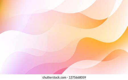 Geometric Wave Shape with Colorful Gradient Color Background Wallpaper. For Your Design Ad, Banner, Cover Page. Vector Illustration