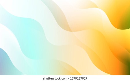 Geometric Wave Shape with Colorful Gradient Color Background Wallpaper. For Your Design Ad, Banner, Cover Page. Vector Illustration