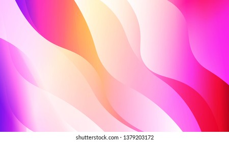 Geometric Wave Shape with Colorful Gradient Color Background Wallpaper. For Your Design Ad, Banner, Cover Page. Vector Illustration