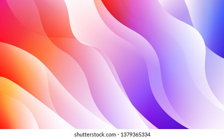 Geometric Wave Shape with Colorful Gradient Color Background Wallpaper. For Your Design Ad, Banner, Cover Page. Vector Illustration