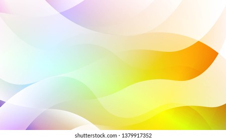 Geometric Wave Shape with Colorful Gradient Color Background Wallpaper. For Your Design Ad, Banner, Cover Page. Vector Illustration