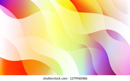 Geometric Wave Shape with Colorful Gradient Color Background Wallpaper. For Your Design Ad, Banner, Cover Page. Vector Illustration