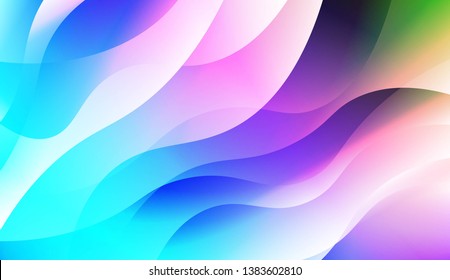 Geometric Wave Shape with Colorful Gradient Color Background Wallpaper. For Your Design Ad, Banner, Cover Page. Vector Illustration