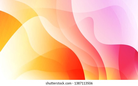 Geometric Wave Shape with Colorful Gradient Color Background Wallpaper. For Your Design Ad, Banner, Cover Page. Vector Illustration