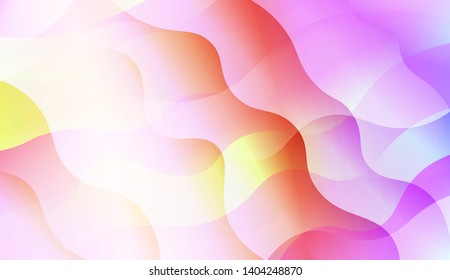 Geometric Wave Shape with Colorful Gradient Color Background Wallpaper. Vector Illustration