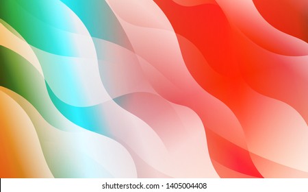 Geometric Wave Shape with Colorful Gradient Color Background Wallpaper. Vector Illustration