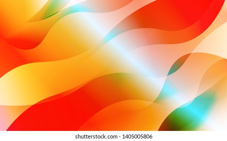 Geometric Wave Shape with Colorful Gradient Color Background Wallpaper. Vector Illustration