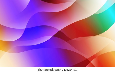 Geometric Wave Shape with Colorful Gradient Color Background Wallpaper. Vector Illustration