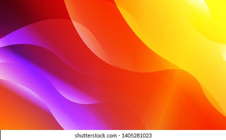 Geometric Wave Shape with Colorful Gradient Color Background Wallpaper. Vector Illustration