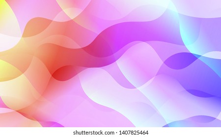 Geometric Wave Shape with Colorful Gradient Color Background Wallpaper. Vector Illustration