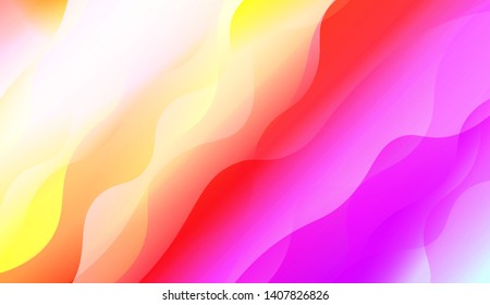 Geometric Wave Shape with Colorful Gradient Color Background Wallpaper. Vector Illustration