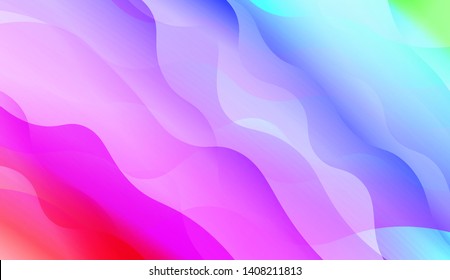 Geometric Wave Shape with Colorful Gradient Color Background Wallpaper. Vector Illustration