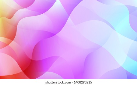 Geometric Wave Shape with Colorful Gradient Color Background Wallpaper. Vector Illustration