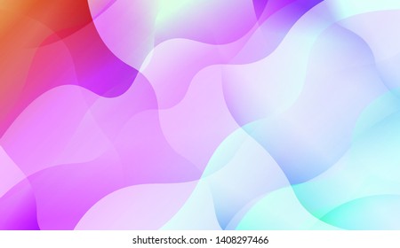 Geometric Wave Shape with Colorful Gradient Color Background Wallpaper. Vector Illustration