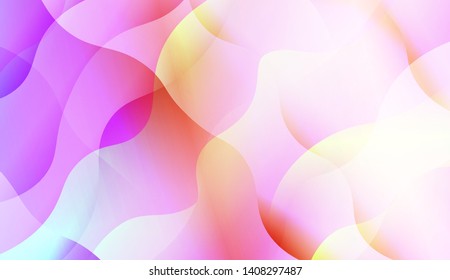 Geometric Wave Shape with Colorful Gradient Color Background Wallpaper. Vector Illustration