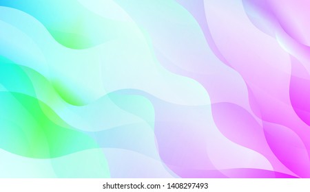 Geometric Wave Shape with Colorful Gradient Color Background Wallpaper. Vector Illustration