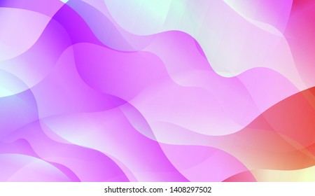 Geometric Wave Shape with Colorful Gradient Color Background Wallpaper. Vector Illustration
