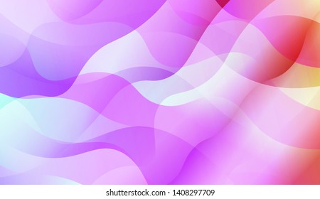 Geometric Wave Shape with Colorful Gradient Color Background Wallpaper. Vector Illustration