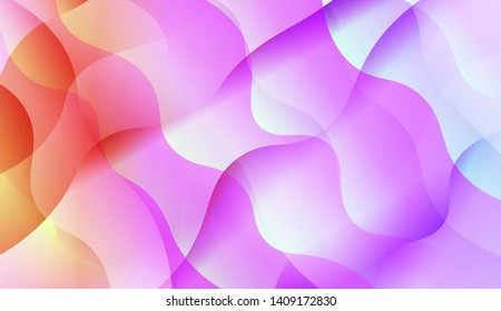 Geometric Wave Shape with Colorful Gradient Color Background Wallpaper. Vector Illustration