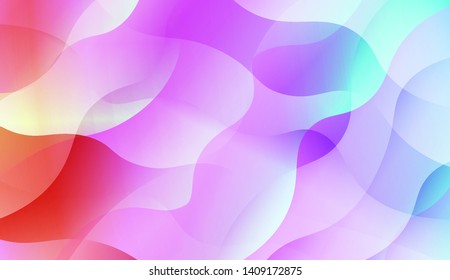 Geometric Wave Shape with Colorful Gradient Color Background Wallpaper. Vector Illustration