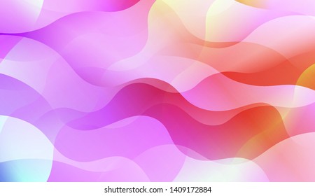Geometric Wave Shape with Colorful Gradient Color Background Wallpaper. Vector Illustration