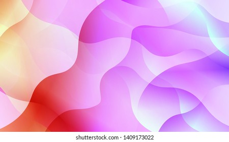 Geometric Wave Shape with Colorful Gradient Color Background Wallpaper. Vector Illustration
