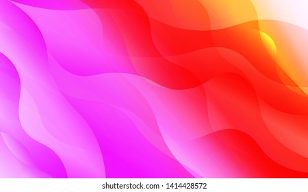 Geometric Wave Shape with Colorful Gradient Color Background Wallpaper. Vector Illustration