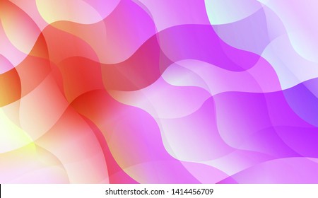 Geometric Wave Shape with Colorful Gradient Color Background Wallpaper. Vector Illustration