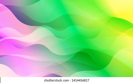 Geometric Wave Shape with Colorful Gradient Color Background Wallpaper. Vector Illustration