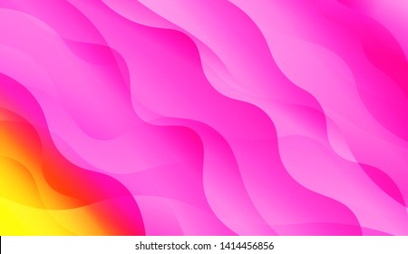 Geometric Wave Shape with Colorful Gradient Color Background Wallpaper. Vector Illustration