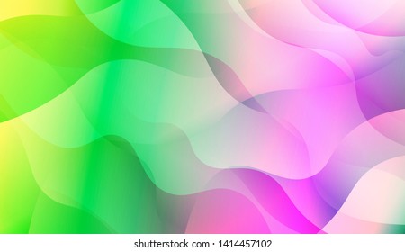 Geometric Wave Shape with Colorful Gradient Color Background Wallpaper. Vector Illustration