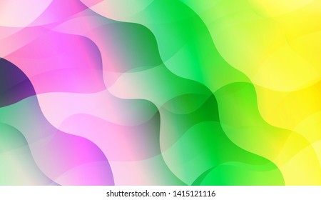 Geometric Wave Shape with Colorful Gradient Color Background Wallpaper. Vector Illustration