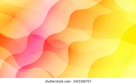 Geometric Wave Shape with Colorful Gradient Color Background Wallpaper. Vector Illustration