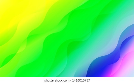 Geometric Wave Shape with Colorful Gradient Color Background Wallpaper. Vector Illustration