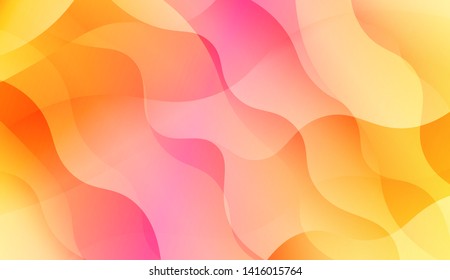 Geometric Wave Shape with Colorful Gradient Color Background Wallpaper. Vector Illustration