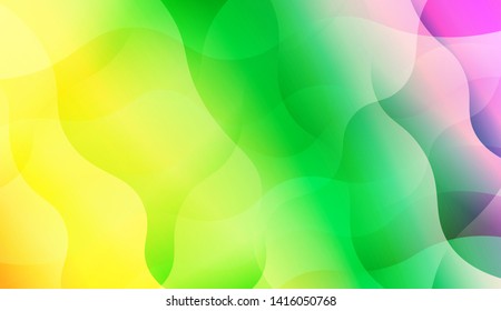 Geometric Wave Shape with Colorful Gradient Color Background Wallpaper. Vector Illustration