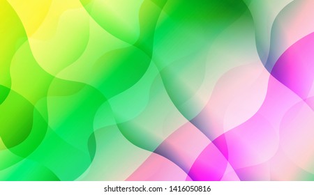Geometric Wave Shape with Colorful Gradient Color Background Wallpaper. Vector Illustration