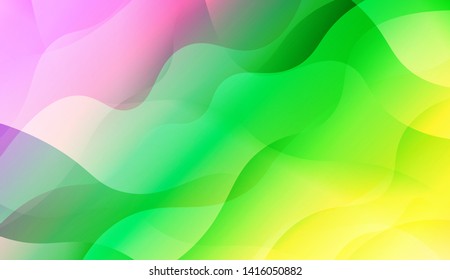 Geometric Wave Shape with Colorful Gradient Color Background Wallpaper. Vector Illustration