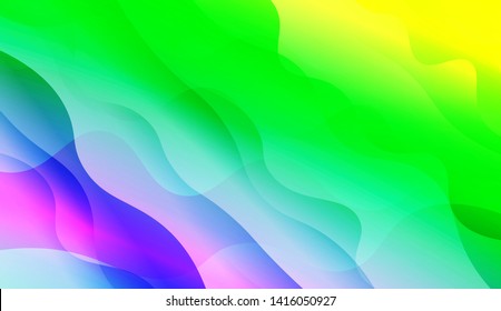 Geometric Wave Shape with Colorful Gradient Color Background Wallpaper. Vector Illustration